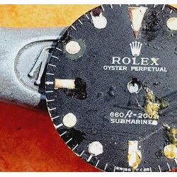 Rolex Genuine 5513 Submariner mat vintage Tritium Watch Dial 2 LINE Feet first Cal 1520, 1530
