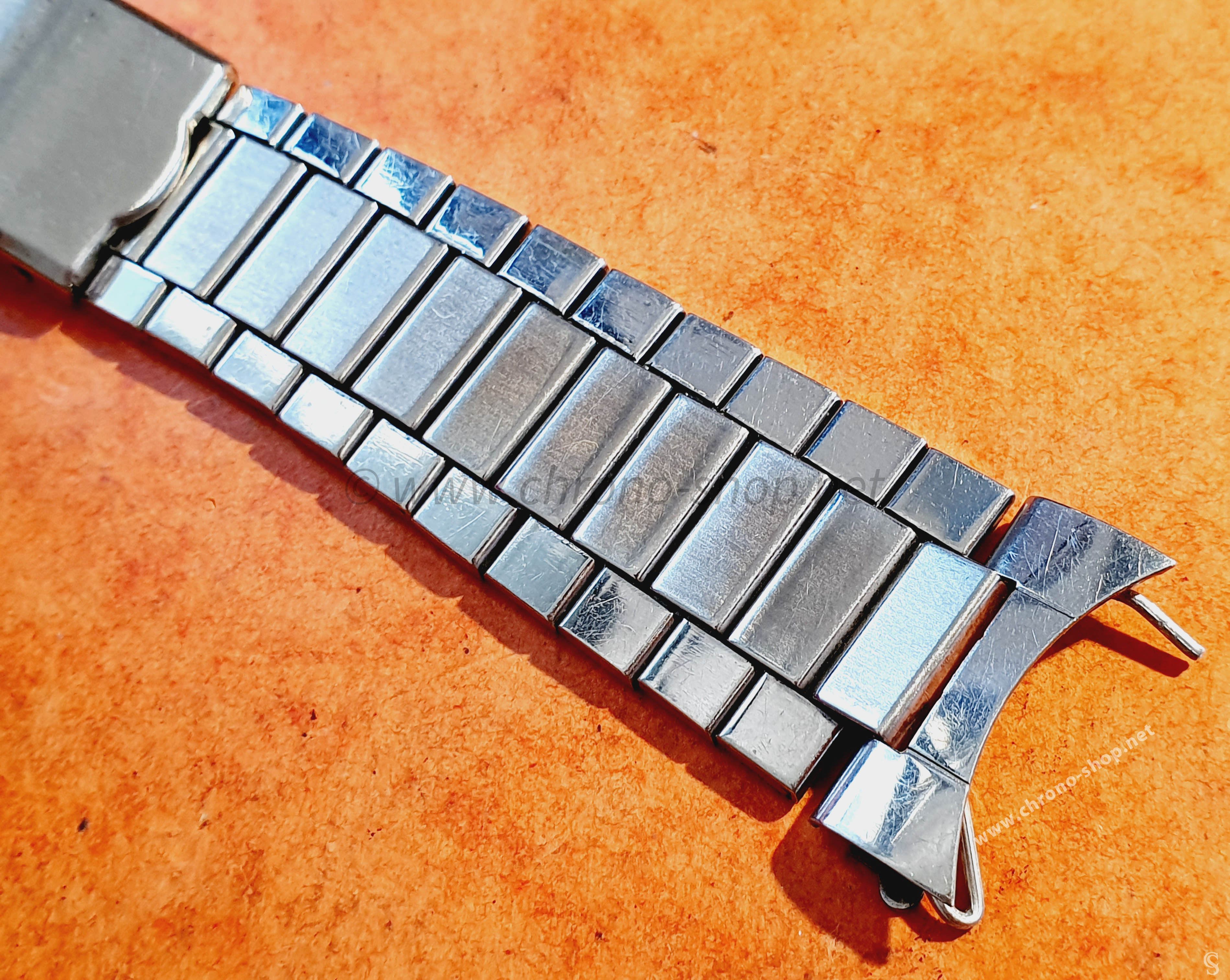 Bracelet De Montre Vintage Acier Inoxydable Chromé - Pour Montre Casio - Neuf