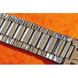 Bracelet 20mm Unsigned flat-link, folded links, 1960s watch Steel band for Seamaster 300 Omega Speedmaster