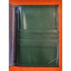 Rare & Vintage ROLEX Green Grain Leather Large Billfold Wallet AUTHENTIC ref 0068.08.05