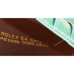 ROLEX ACCESSOIRE PORTE DOCUMENT, PORTEFEUILLE EN CUIR VERT POUR CARTES, GARANTIES, NOTICES MONTRES REF 0068.08.05