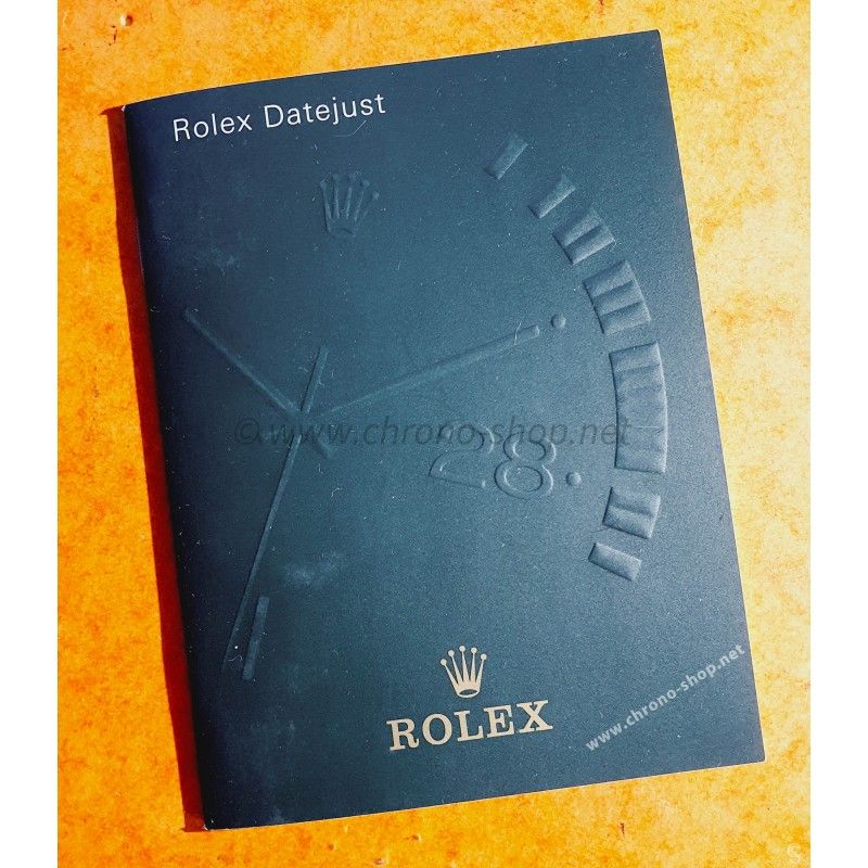 Rolex 2001 livret, manuel, notice,mode d'emploi Langue anglais montres Datejust 36mm 16000,116000,16230