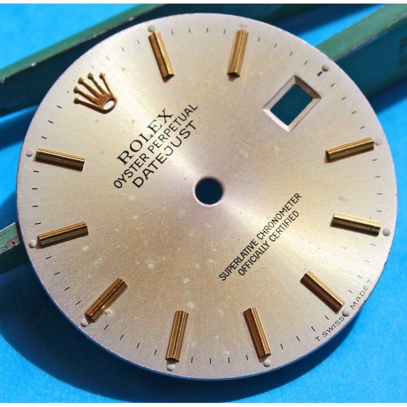 CADRAN ROLEX DATEJUST OR PALE OYSTER PERPETUAL ref 16233 16013, 16233, 16233, 16203, cal 3035 3135  