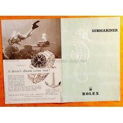 ROLEX COLLECTIBLE SUBMARINER BROCHURE 1960 ANNI 50/60 Ref 5510 Big Crown Vintage Booklet