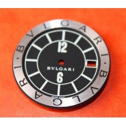 RARE BULGARI Men's Bvlgari Solotempo SS Black Silver Dial Wristwatch Excellent Condition 30mm