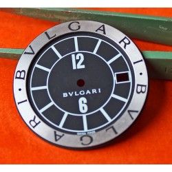 RARE BULGARI Men's Bvlgari Solotempo SS Black Silver Dial Wristwatch Excellent Condition 30mm