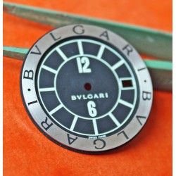 RARE BULGARI Men's Bvlgari Solotempo SS Black Silver Dial Wristwatch Excellent Condition 30mm