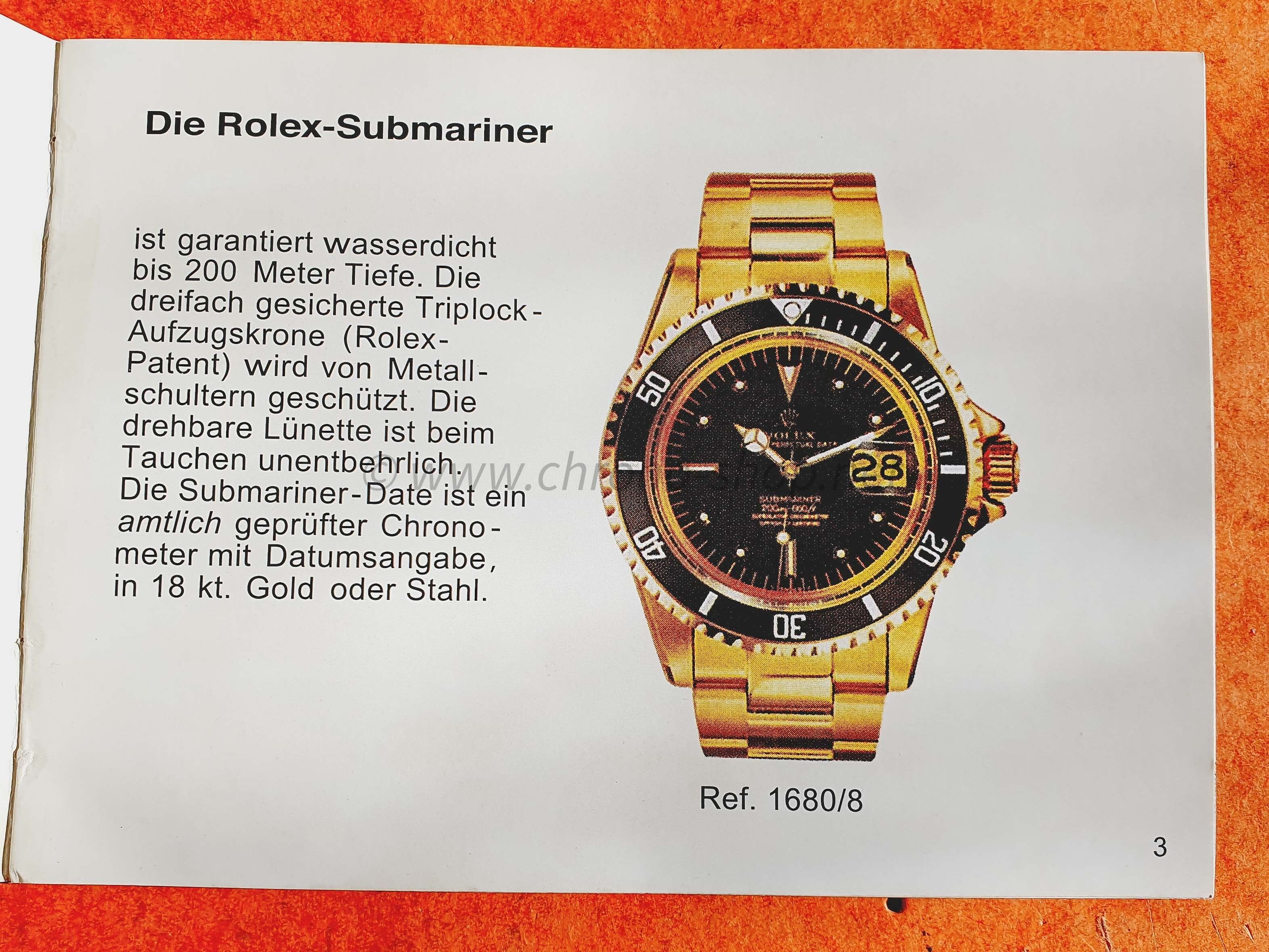 ROLEX VINTAGE 1975 SUBMARINER DRSD SEA 