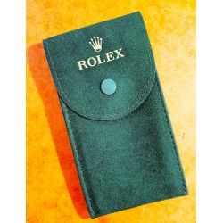 Rolex rare étui pochette écrin Suédine Velours vert Collector rangement montres Submariner, GMT, Explorer, Daytona, Yachtmaster