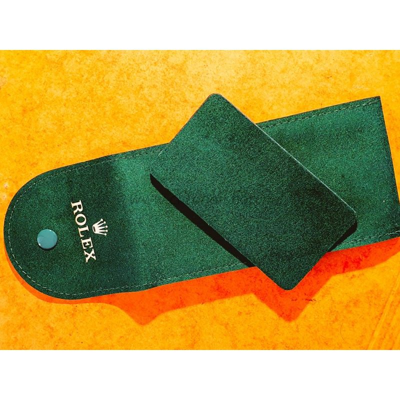 Rolex Original green suede velvet pouch...