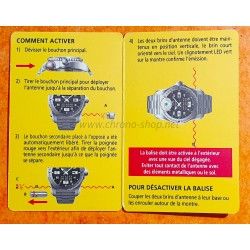 BREITLING WATCH YELLOW CARD ACTIVATE RESCUE DISTRESS BEACON BREITLING EMERGENCY II REF E76325,E7632522,V7632522