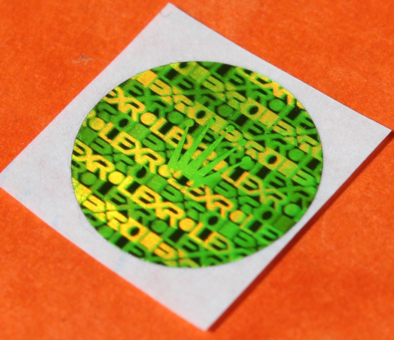 Rolex Hologramme Sticker vert 15mm Ladies 6718, 6719, 6723, 6724, 77518, 176200, 176210, 176234 