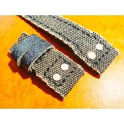 Rare Bracelet Rivets Vintage 22mm Kaki canvas Vieilli MONTRES AVIATEURS BIG PILOT 5003,5010,5009,5002