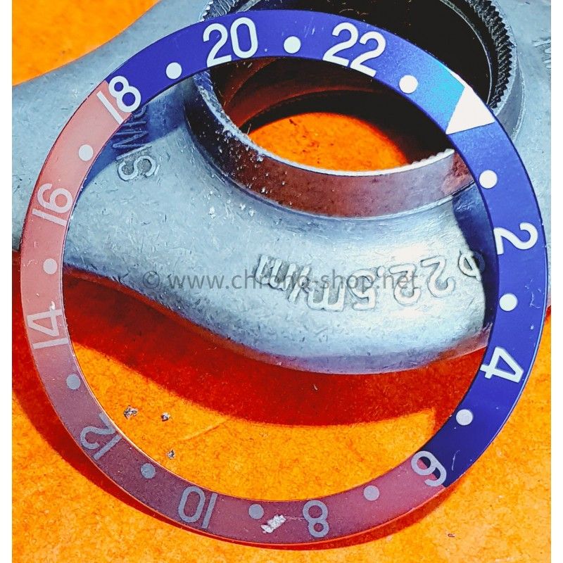 ROLEX GMT MASTER WATCH SEXY FADED PEPSI BLUE & PINK RED COLOR S/S 16700, 16710, 16760 BEZEL 24H INSERT PART