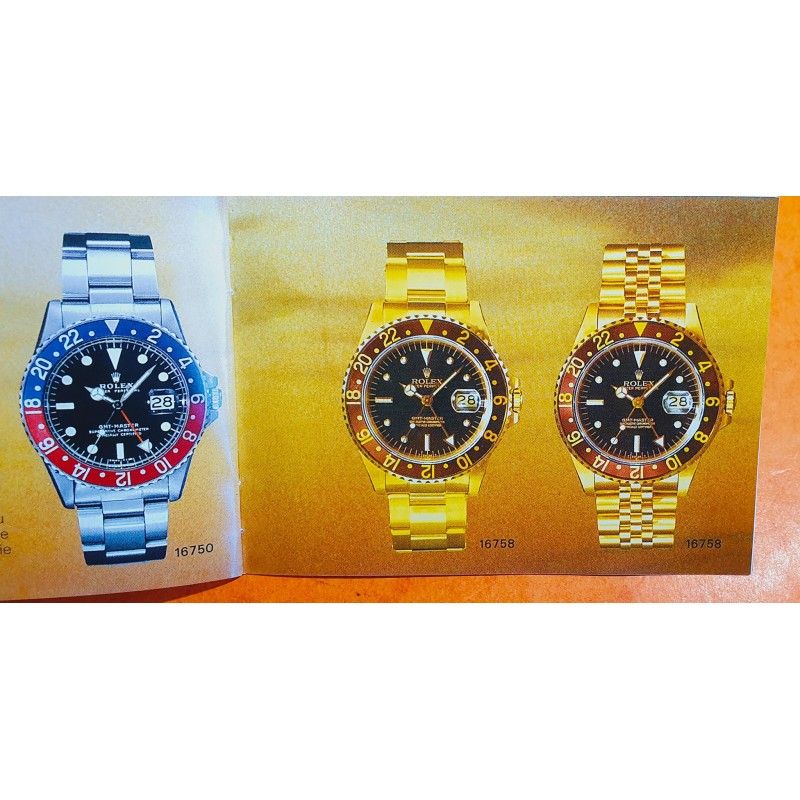 Rolex Vintage Collectible 1984-1985 GMT-Master 16750,16753,1675 GMT II 16760 Watch Instruction Booklet Manual