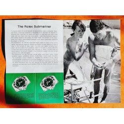 ROLEX 1969 VINTAGE MONTRES ROLEX SUBMARINER 5513 BROCHURE LIVRET VERT AUTHENTIQUE REF 91606