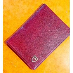 Tudor Vintage Red purple Leather Business Document Guarantee