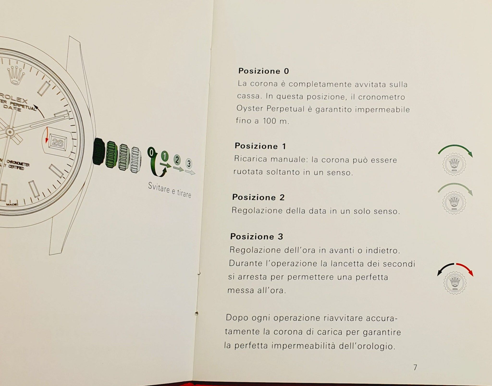 Rolex Authentic Instructions Manual Italian Booklet 2009 Oyster Perpetual,oyster Perpetual Date
