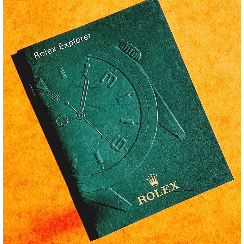 Rolex preowned Original Italian Rolex Explorer Booklet, advertising, green manual Ref. 597.65 Circa 2010