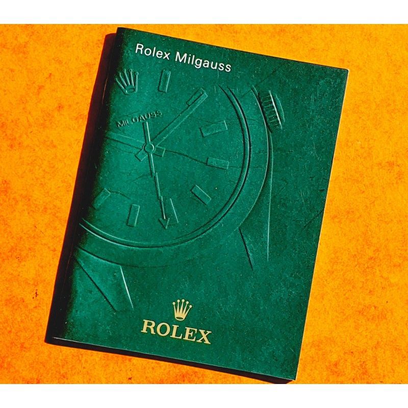 Rolex preowned Original Italian Rolex MILGAUSS 116400, 116400GV Booklet, advertising, green manual Ref. 605.35 Circa 2010