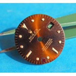 CADRAN GMT MASTER 16753 16758 MARRON CUIVRE OEIL DU TIGRE -NIPPLE DIAL- cal 3075