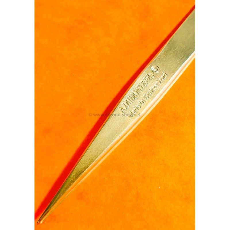 A. Dumont & Fils Genuine Tweezers sharp points, flat Brass instrument, tool for watchmaker ref 1AM Made in Switzerland