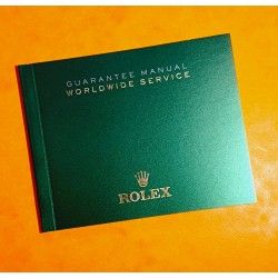 Rolex authentic Newest version Worldwide SERVICE Guarantee and Service Manual Green color