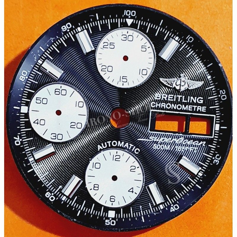 Breitling Chronograph Superocean II 500M 42mm ref A13340 Rare concentric Watch dial tutone Luminous Cal auto