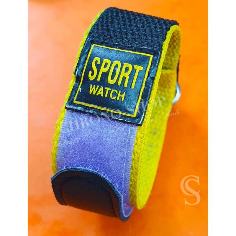 Velcro Yellow & Black Pratical sport Strap watches wrist band,bracelet