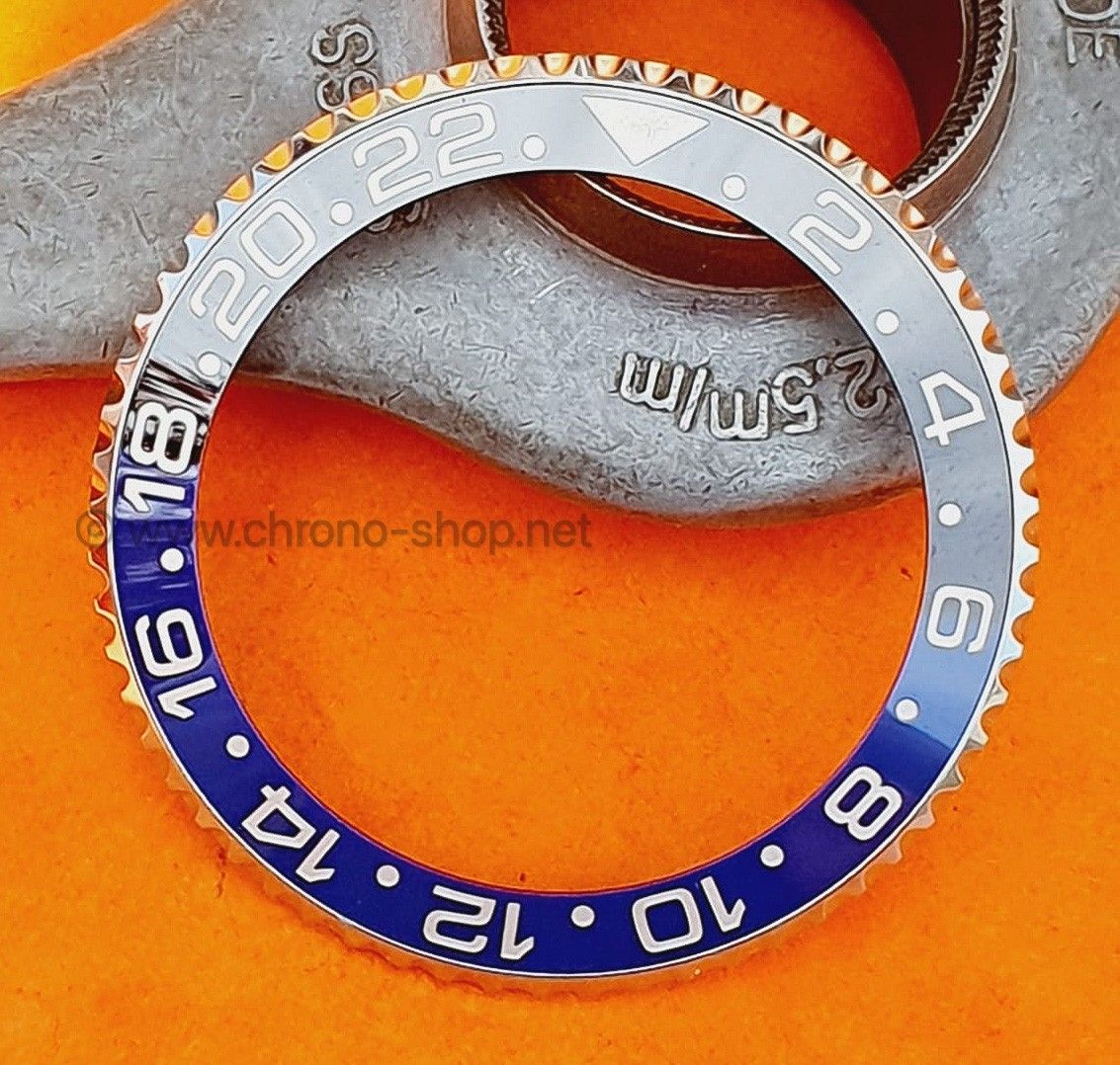 Rolex ULTRA RARE genuine Bezel insert Ceramic Blue & black bitons GMT  MASTER II BATMAN 116710, BATGIRL 126710 men's watches