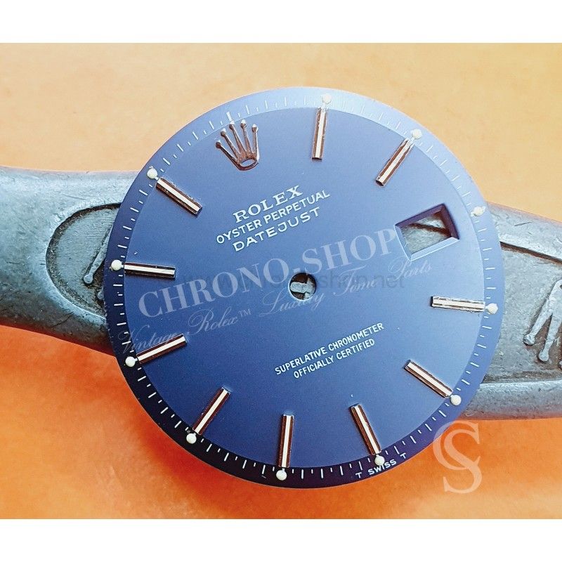 Rolex Stunning DateJust watch pie pan WIDE BOY Blue Dial 1600,1601,1603 Ø28mm Cal 1570