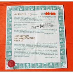 GARANTIE 1983 PAPIER ROLEX GMT 16750 VINTAGE DOCUMENT NUMÉROS DE SÉRIE