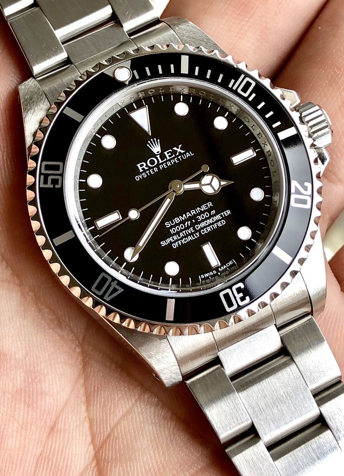 Rolex Submariner watches 14060 14060M Jet Black bezel Luminova insert Inlay for sale