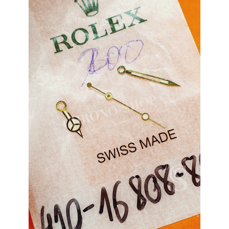 ROLEX GILT TRITIUM HANDSET 16803, 16808, 16613, 16618 GOLD YELLOW COLOR SUBMARINER DATE GOLD/TUTONE cal 3035, 3135