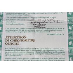1994 GARANTIE PUNCHÉE PAPIER ROLEX 16613 SUBMARINER DATE OR ET ACIER SÉRIE W