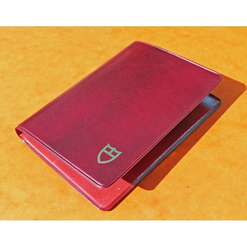 1970 Vintage Tudor Red purple Leather Business Card Wallet ref 106 00 41