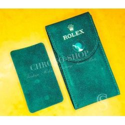 Rolex rare étui pochette écrin Suédine Velours vert Collector rangement montres SeaDweller,Submariner,GMT,Explorer,Daytona