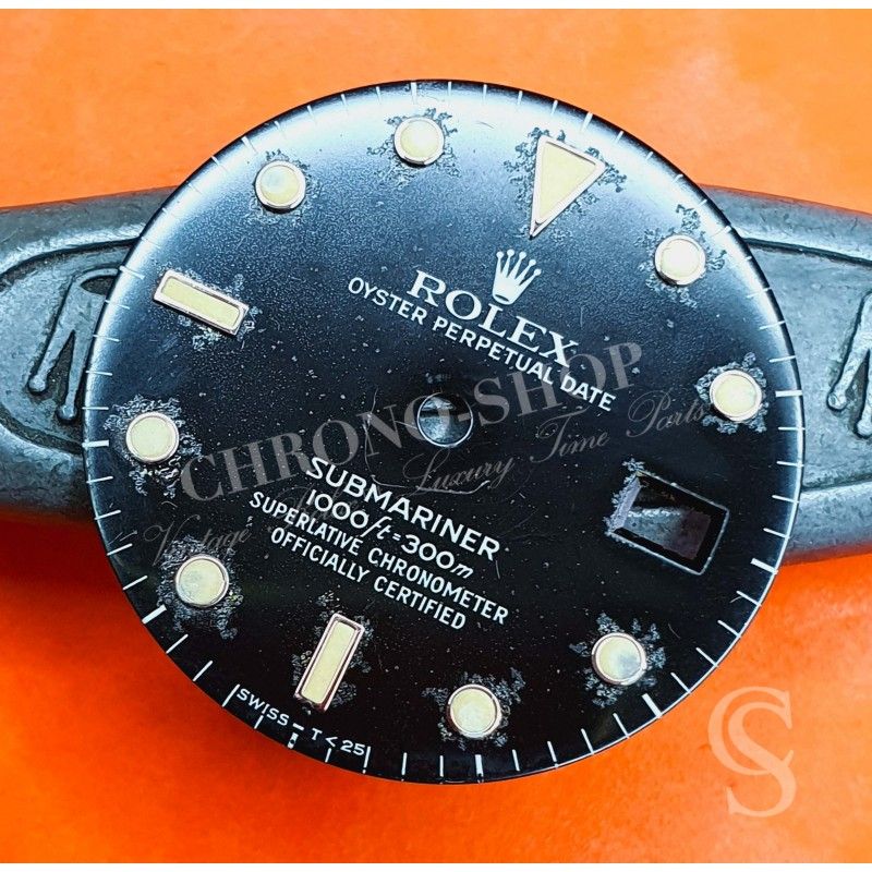 ROLEX CADRAN OCCASION MONTRES VINTAGE SUBMARINER DATE 16800,168000,16610 TRITIUM T25 cal auto 3035,3135