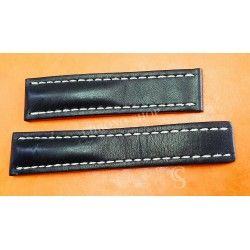 Breitling Genuine New OEM Dark Chocolate Calf Leather Deployment Strap 22-20mm 436X Navitimer,Chronomat