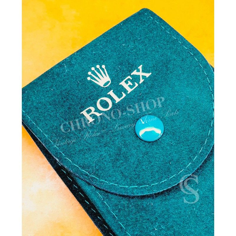 Rolex rare étui pochette écrin Suédine Velours vert Collector rangement montres SeaDweller,Submariner,GMT,Explorer,SkyDweller