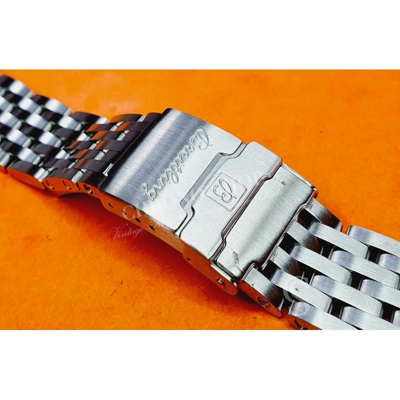 Breitling Rare bracelet Pilote brossé acier 22mm Montres ref 741A MONTRES NAVITIMER 50TH ANNIVERSAIRE A41322