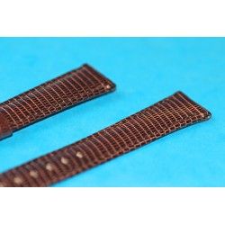 Genuine Lizard 17mm New "Old Stock" Brown Strap Rolex, 17mm S/S gold filled Buckle