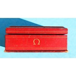 VINTAGE HARD 50's OMEGA CONSTELLATION CALENDAR JEWELLERY CASE BOX WRISTWATCH RED COLOR