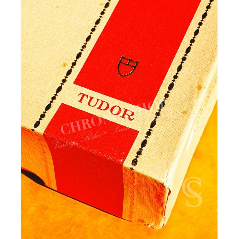TUDOR 1969 Collectible & ultra Rare Vintage box with red stripe outer watch box Submariner 7016 sticked