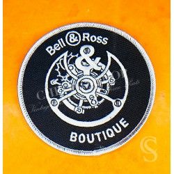 BELL & ROSS RARE LOGO ECUSSON BADGE JACKET CLOTHES VINTAGE WHITE BLACK COLOR UNUSED PATCH 9cm DIAMETER