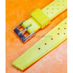 Vintage Yellow Watch 70's 16mm ALASKA Tropic SUB Dive Strap New Old Stock Watch Band nos