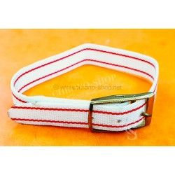 Collectable Vintage 10mm New Old Stock Ladies Nylon Nato Strap White & Red colors Watch strap
