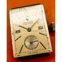 ROLEX Art Deco 1940 rare mouvement mécanique et cadran Modèle Montre rectangulaire Précision Chronomètre Ref 3861