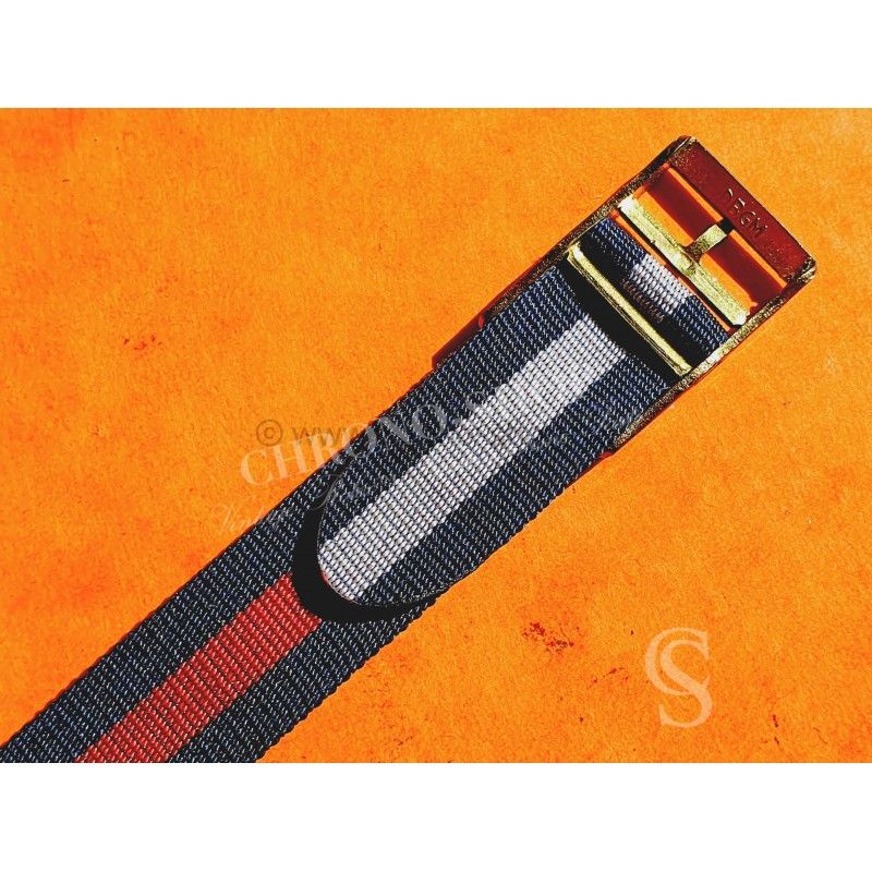 Collectable Vintage 13mm New Old Stock Ladies Nylon Nato Strap White & blue colors Watch strap