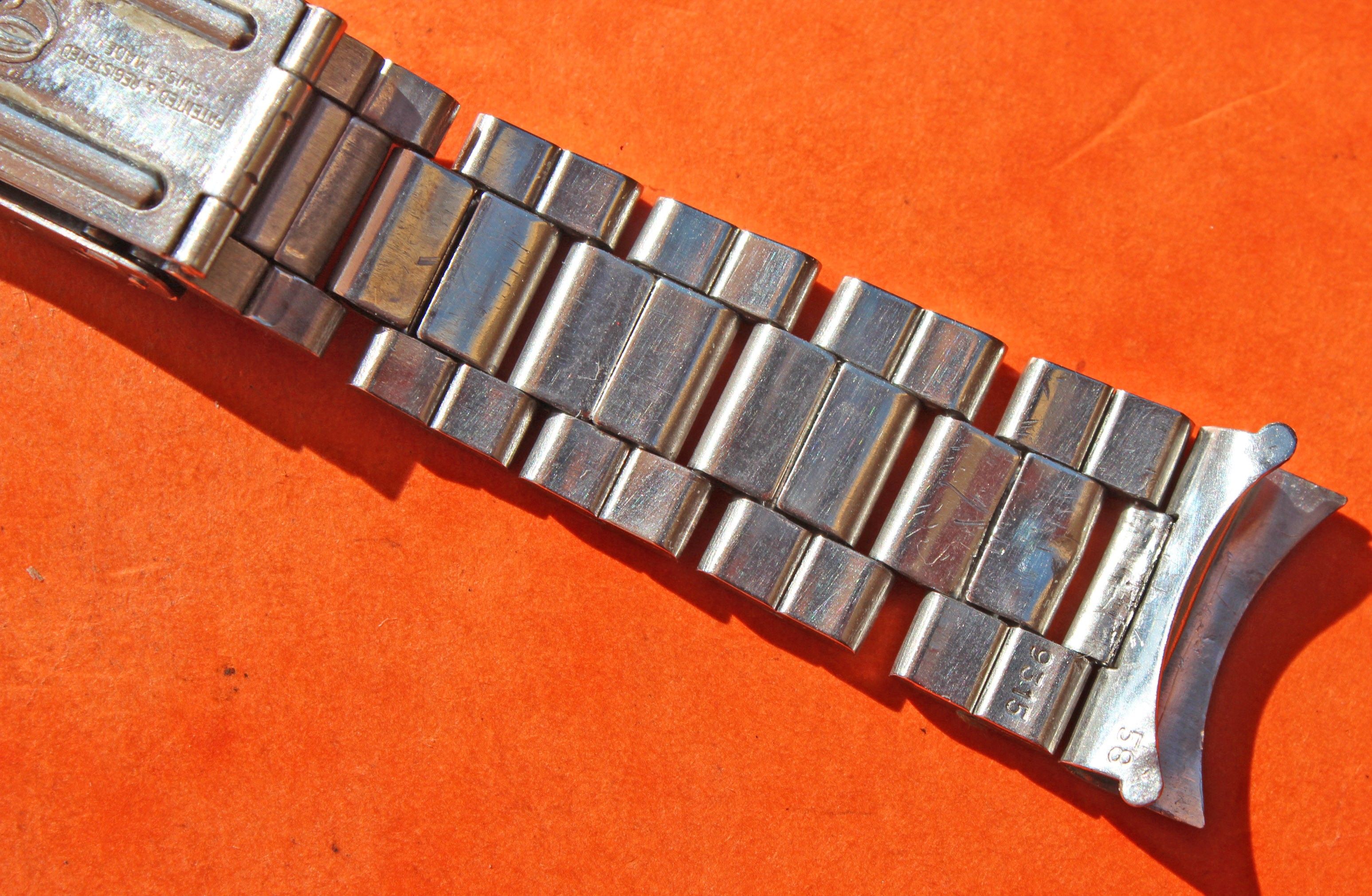vintage 70 s Rolex 20mm 9315 58 Folded links Bracelet Submariner Seadweller 5512 5513 1675